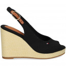 Abierto Punta y Talon Lona Negro  TOMMY HILFIGER