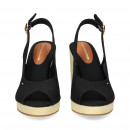 Abierto Punta y Talon Lona Negro  TOMMY HILFIGER