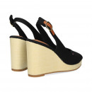 Abierto Punta y Talon Lona Negro  TOMMY HILFIGER