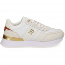 Talon Teja+oro Deportivo Piel Blanco  TOMMY HILFIGER