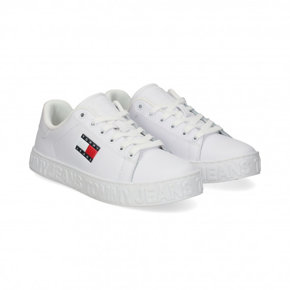 Deportivo Bandera Lado Piel Blanco  TOMMY HILFIGER