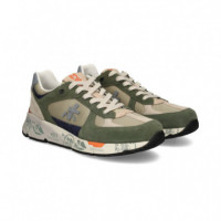 Deportivo ante Verde Malla Beige  PREMIATA