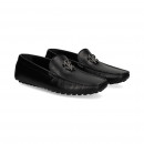 Mocasin Logo Empeine Piel Negro  ROBERTO CAVALLI