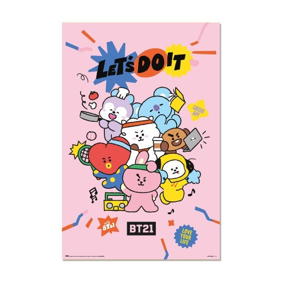 Poster BT21 Lets Do It Bts (GPE5953)  GRUPO ERIK