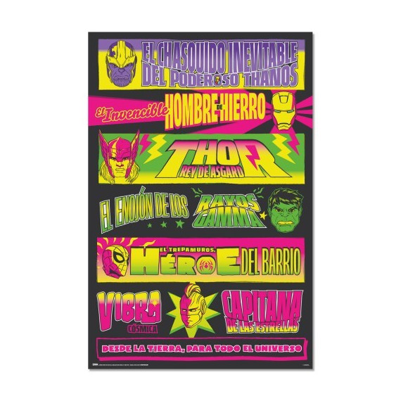 Poster Marvel Cartel Lucha Libre (GPE5947)  GRUPO ERIK