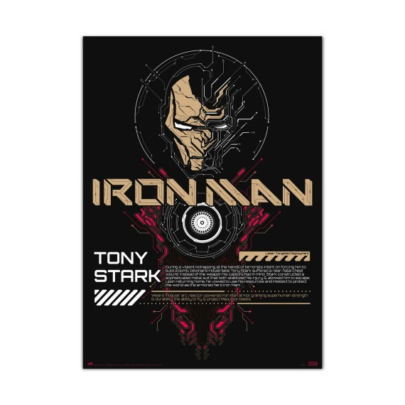 Poster Iron Man Marvel Luminiscente  GRUPO ERIK