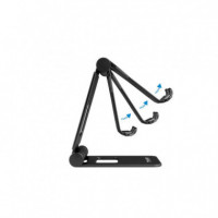 Soporte TOOQ Sobremesa para Smartphone/tablet Regulable hasta 10" Black