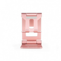 Soporte TOOQ Sobremesa para Smartphone/tablet Regulable hasta 10" Rose
