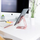 SOPORTE TOOQ SOBREMESA PARA SMARTPHONE/TABLET REGULABLE HASTA 10" ROSE