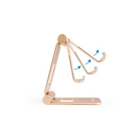 Soporte TOOQ Sobremesa para Smartphone/tablet Regulable hasta 10" Gold