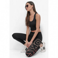 Legging Compresivo de Tiro Alto y Logo Ombre de DKNY