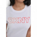 Camiseta con Logo Ombre de DKNY