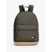 Tjm Ess Daily Dome Backpack Pewter Green  TOMMY HILFIGER