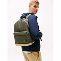 Tjm Ess Daily Dome Backpack Pewter Green  TOMMY HILFIGER