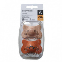 SUAVINEX Chupete Tetina Latex  Fusion +18 M 2 U