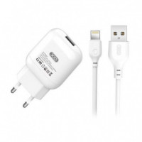 Pack Cargador Corriente L37 2.1A + Cable Lightning XO