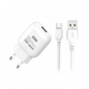 Pack Cargador Corriente L37 2.1A + Cable Micro USB XO