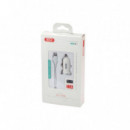 Pack Cargador Mechero 2.1A + Cable Tipo Lightning TZ08 Blanco XO