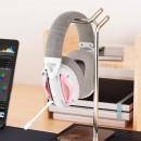 Auriculares Gaming con Micrófono Diadema BE46 2.4G Blanco con Rosa XO