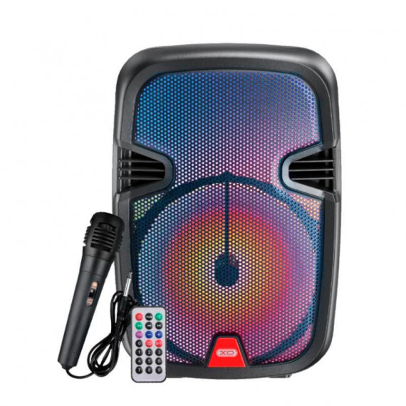 Altavoz Karaoke BLUETOOTH 10W F51 con Rgb y Microfono Negro XO