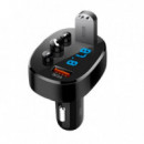 Cargador de Coche Fm BLUETOOTH Quick Charge 3.0 Negro XO
