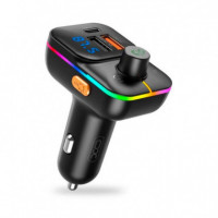 Cargador de Coche Fm BLUETOOTH + USB + Tipoc 25W Negro XO