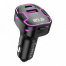 Cargador de Coche Fm BLUETOOTH + USB + Tipoc Negro XO