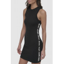 Vestido de Canalé con Logo Lateral de DKNY