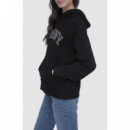 Sudadera con Logo Arqueado en Strass de DKNY