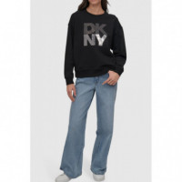 Sudadera con Logo en Strass de DKNY