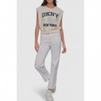 Sudadera sin Mangas y Logo en Strass de DKNY