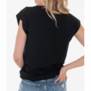 Camiseta GUESS Crystal Negra Logo Dorado