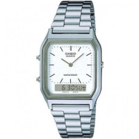 CASIO Coleccion AQ-230A-7DMQYES Reloj Digital/analogico Correa Plateado Cronometro