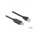 DELOCK Cable Red USB a a RJ45 RS232 1MTR Negro 64160