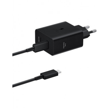 SAMSUNG Cargador Red 2XTIPO C+ Cable Tipo C M/m 50W 5A 1.8MTRS Negro