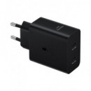 SAMSUNG Cargador Red 2XTIPO C+ Cable Tipo C M/m 50W 5A 1.8MTRS Negro