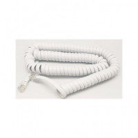 EUROCONNEX 1530BL Cable Telefono Rizado Blanco 1MTR