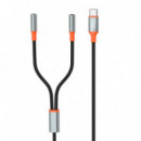 Cable de Datos 1.2M Tipo C a Dual Negro XO