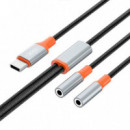 Cable de Datos 1.2M Tipo C a Dual Negro XO