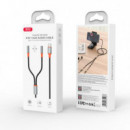 Cable de Datos 1.2M Tipo C a Dual Negro XO