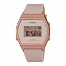 CASIO LW-204-4A Reloj Digital para Mujer - Rosa Dorado, Estilo Minimalista, Luz Led y Wr