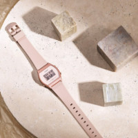 CASIO LW-204-4A Reloj Digital para Mujer - Rosa Dorado, Estilo Minimalista, Luz Led y Wr