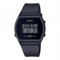 CASIO LW-204-1B Reloj Digital Minimalista Negro Unisex - Diseño Retro, Cronómetro, Alarma y Wr