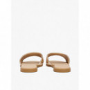 Sandalias de Estilo Mule en Piel Metalizada con Monograma de TOMMY HILFIGER