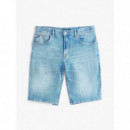 Pantalón Corto Vaquero Ajustado Brooklyn Efecto Usado  de TOMMY HILFIGER