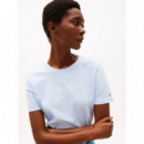 Camiseta de Cuello Redondo con Logo de TOMMY HILFIGER