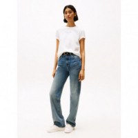Camiseta de Cuello Redondo con Logo de TOMMY HILFIGER