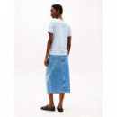 Camiseta de Cuello Redondo con Logo de TOMMY HILFIGER