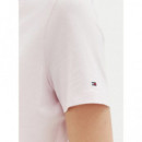 Camiseta de Cuello Redondo con Logo de TOMMY HILFIGER