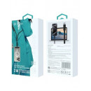 DEVIA 2 en 1 Cable Datos Tipo C M/m 3A 60W + Colgador Movil Ajustable 1.6MTRS Nylon Rosa